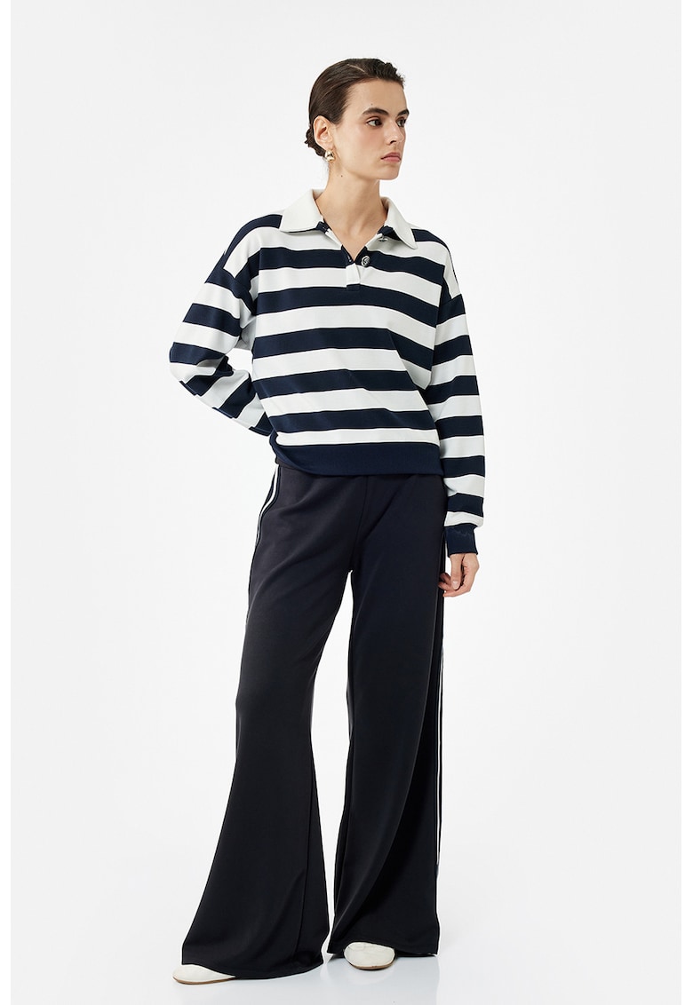 Pantaloni din amestec de modal cu croiala ampla