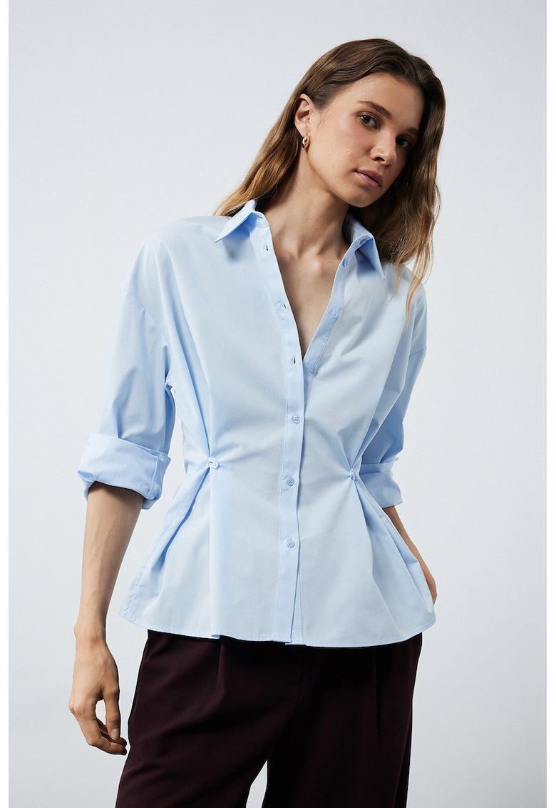 Pantaloni drepti cu buzunare - Maro cognac