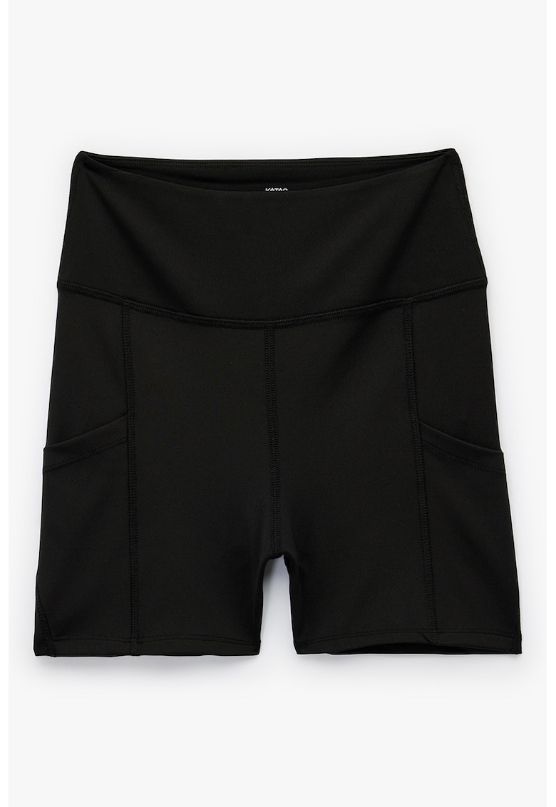 Colanti scurti biker cu talie inalta