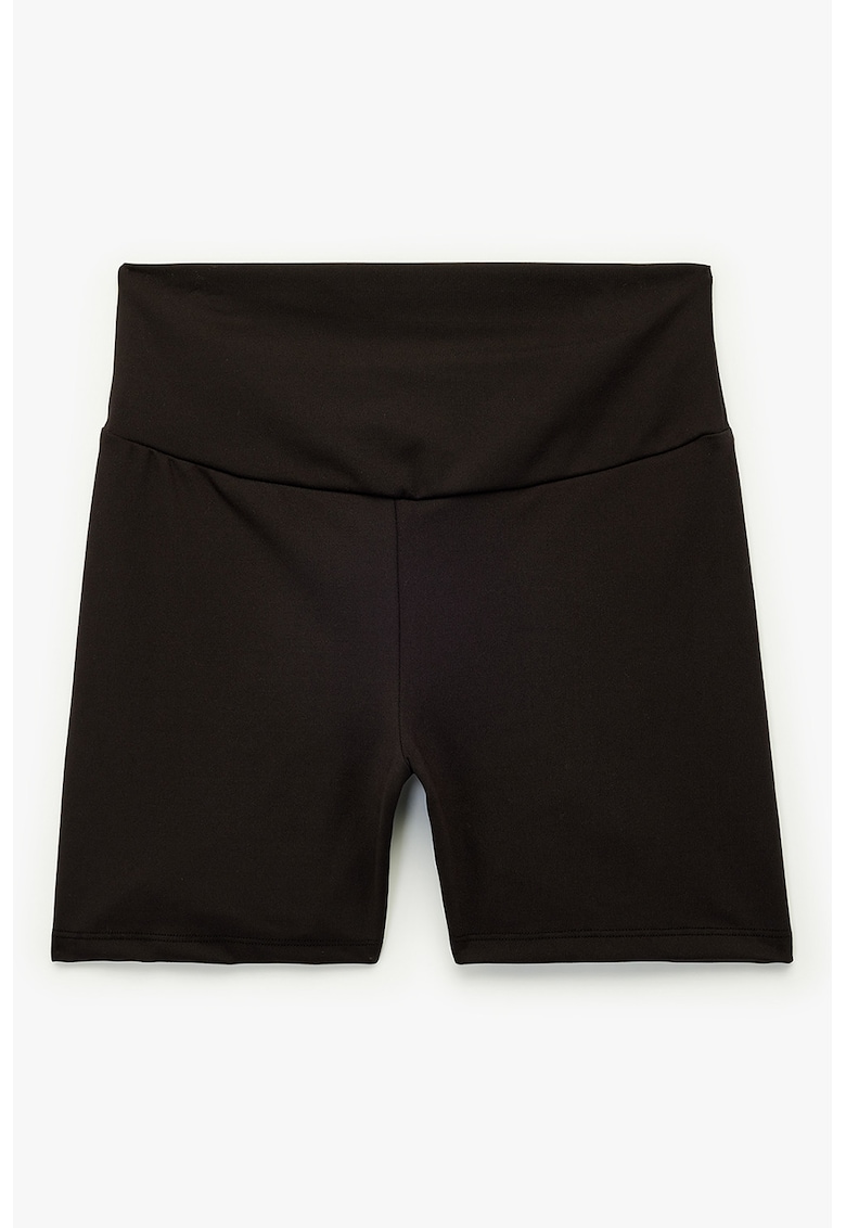 Colanti biker slim fit cu talie inalta