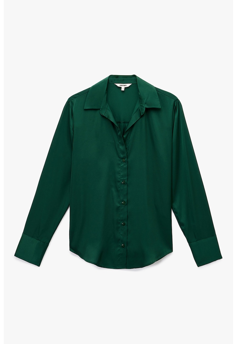 Camasa de satin cu maneci lungi