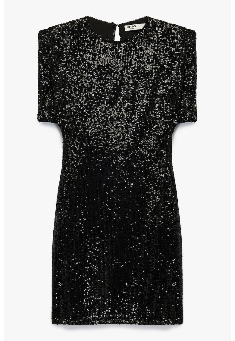 Rochie mini cu paiete - Negru