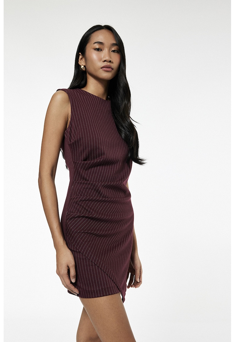 Rochie mini cambrata cu dungi