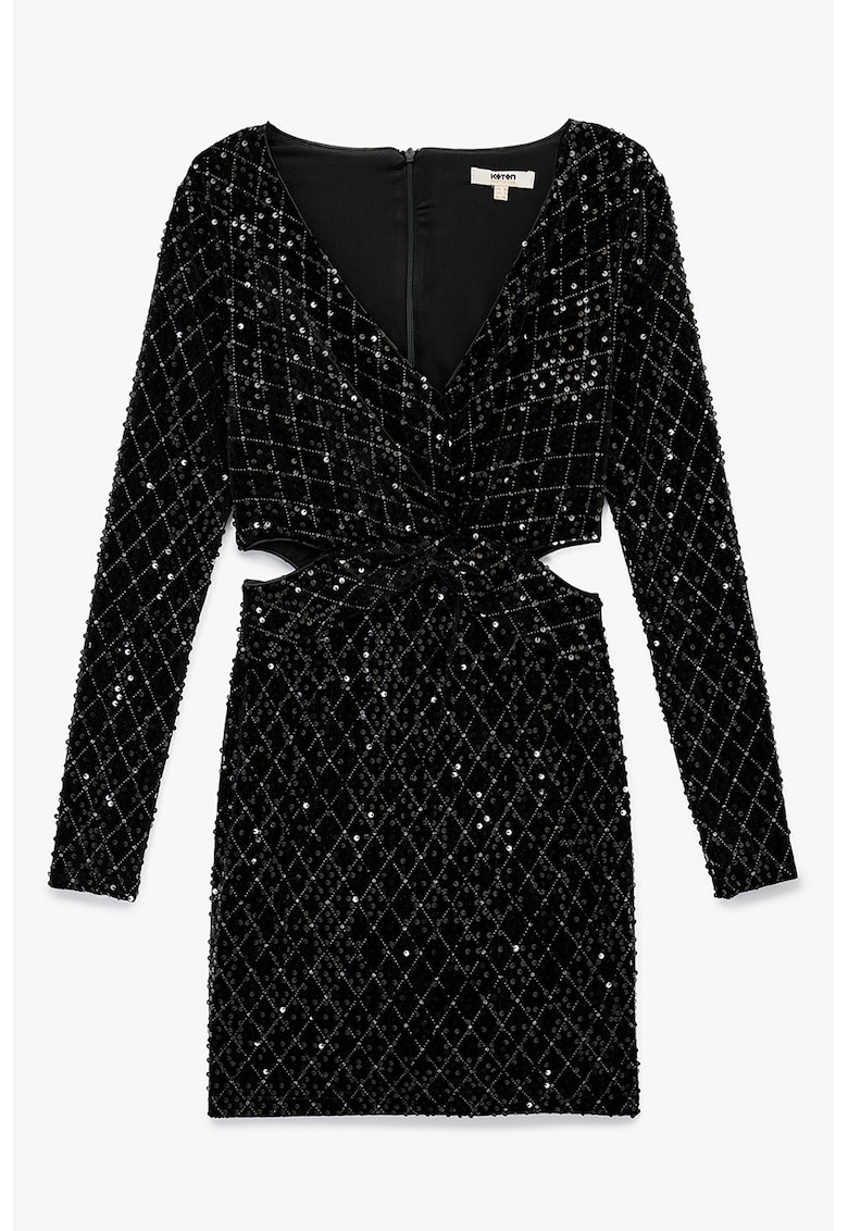 Rochie mini cu paiete si decupaje