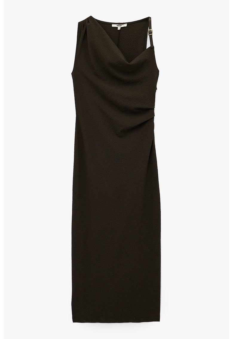 Rochie cu design asimetric - Maro inchis