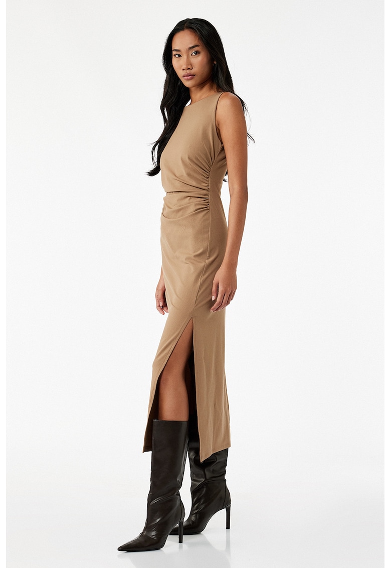 Rochie midi cu slit lateral