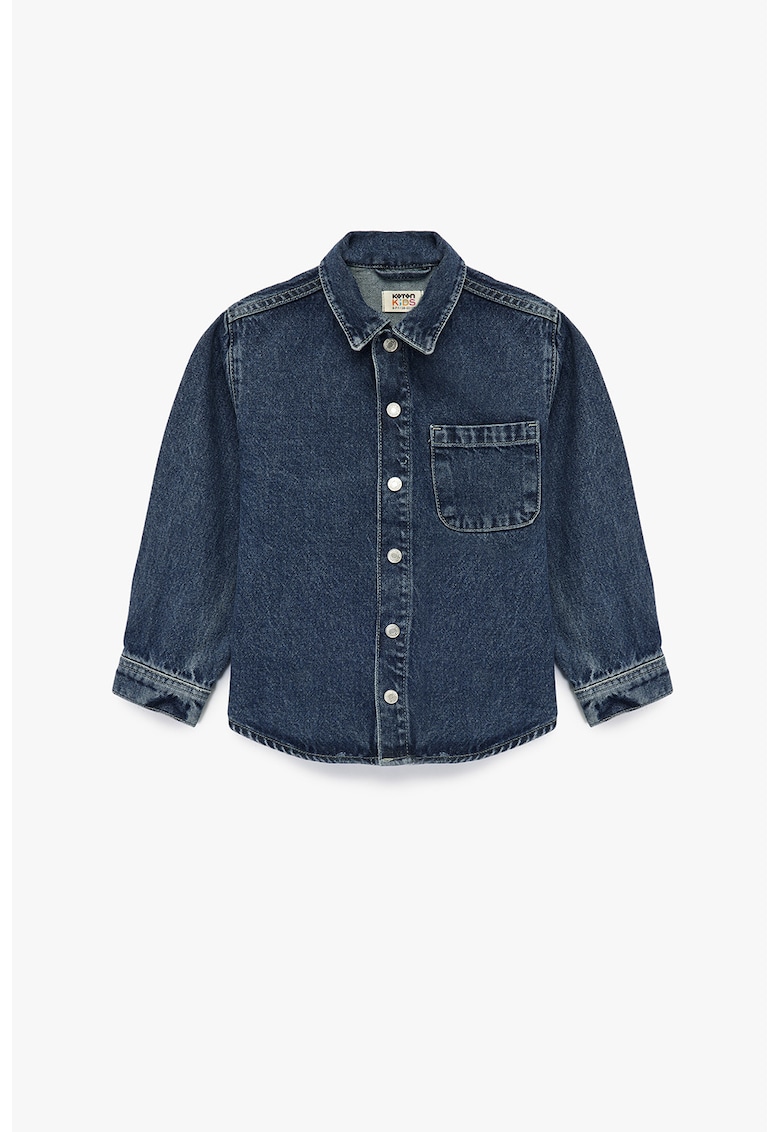 Jacheta din denim cu nasturi