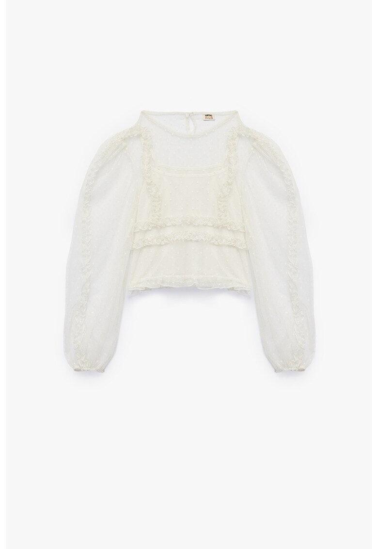 Bluza semitransparente cu maneci bufante Bluza semitransparente cu maneci bufante