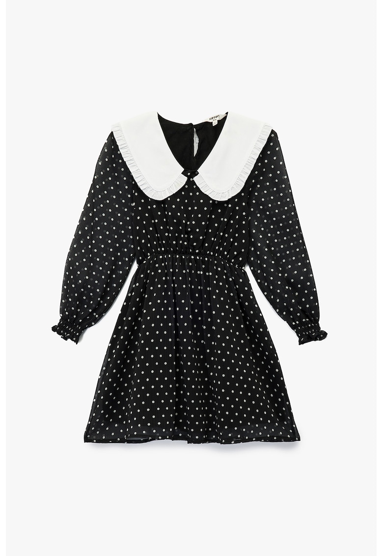 Rochie cu maneci lungi si guler doll