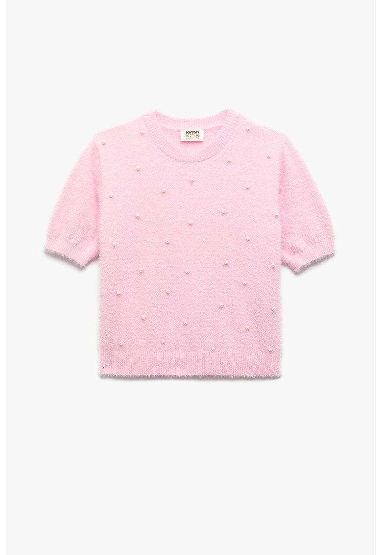 Pulover cu perle sintetice