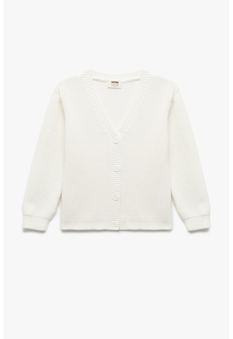 Cardigan uni cu decolteu in V