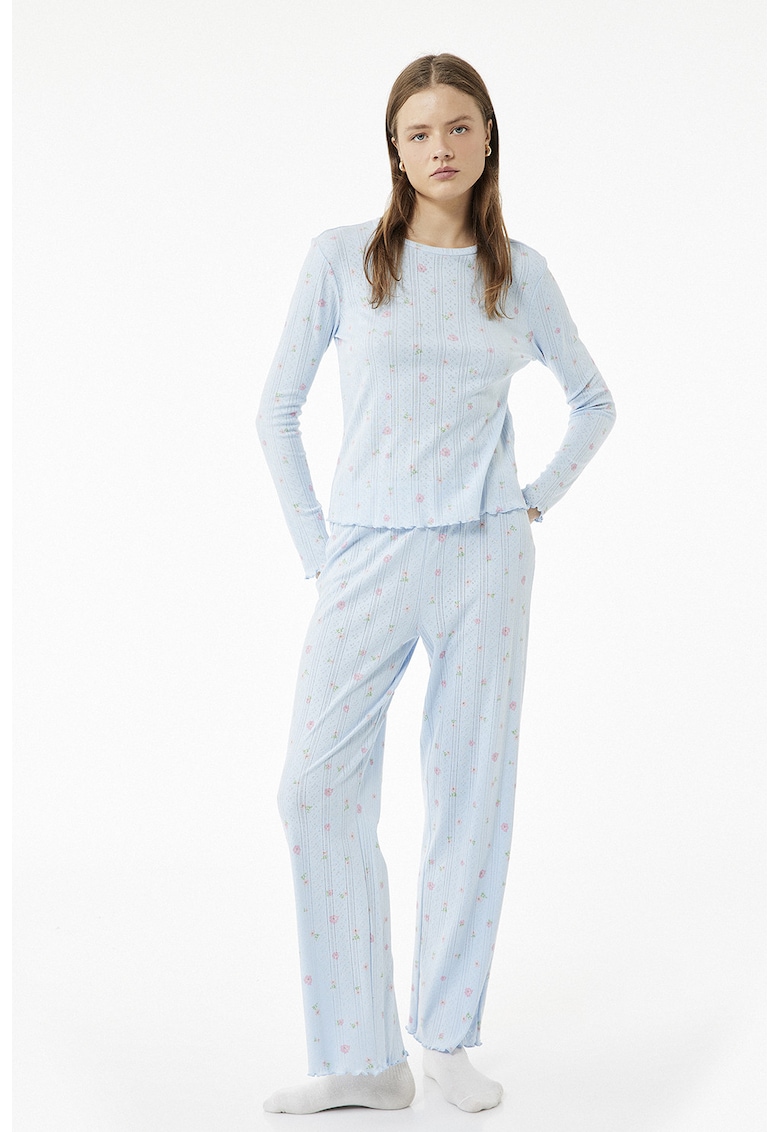 Pijama cu imprimeu floral