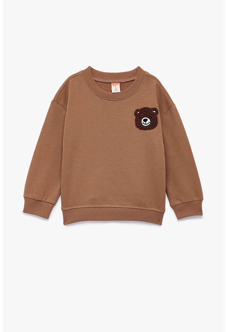 Bluza de trening cu aplicatie cu ursulet