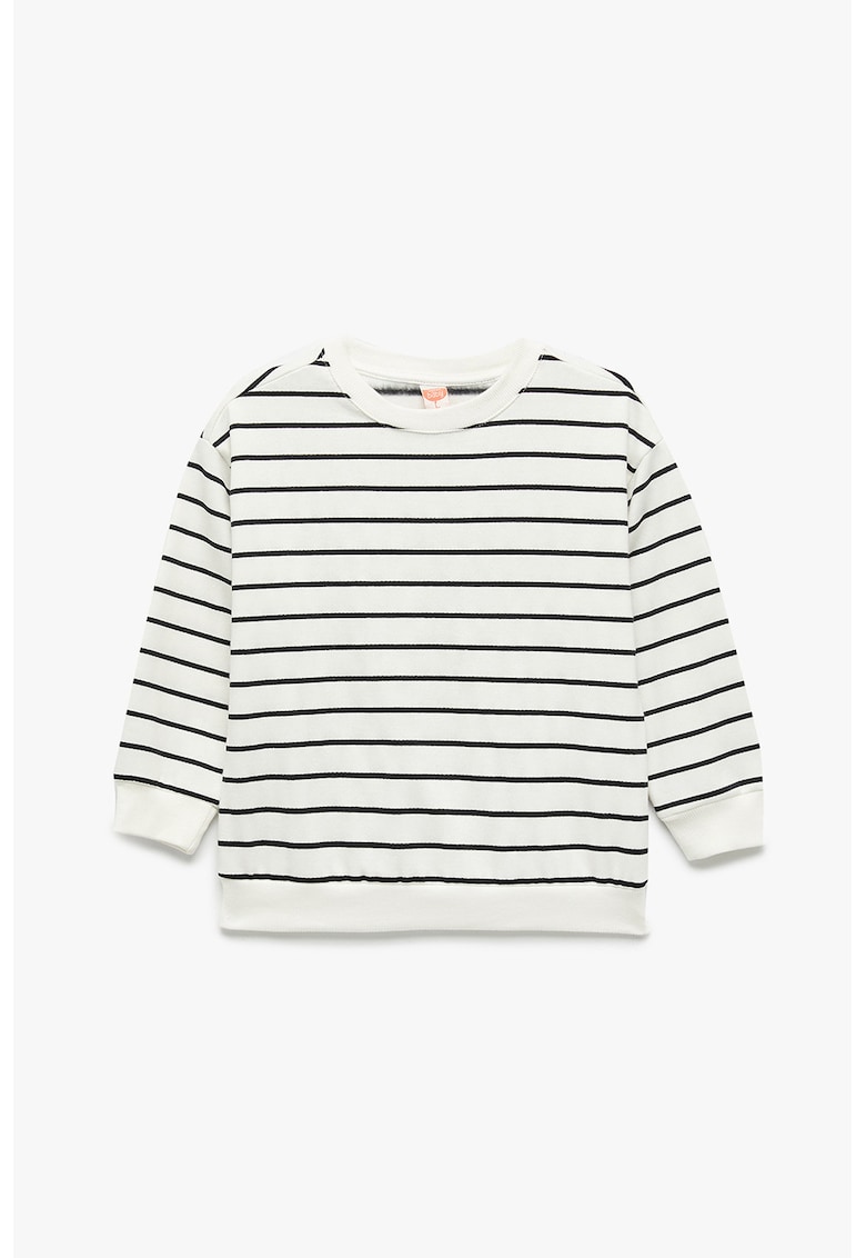 Bluza de trening din amestec de bumbac cu dungi