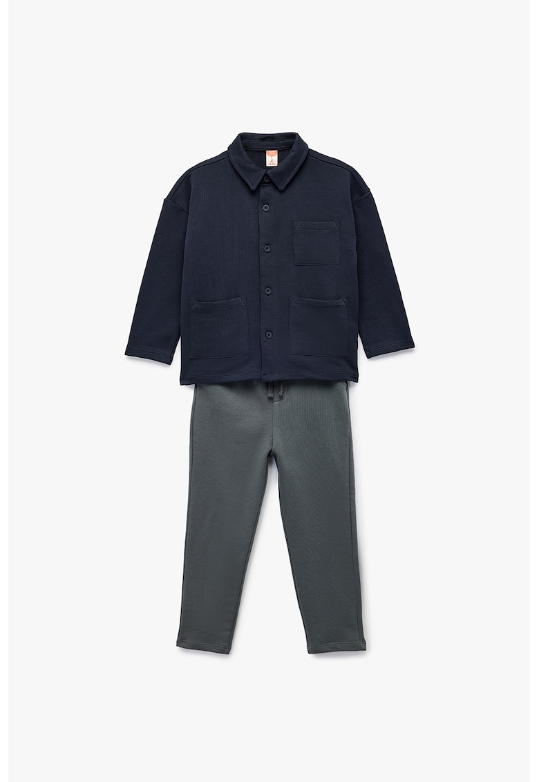 Set de camasa din bumbac si pantaloni de trening