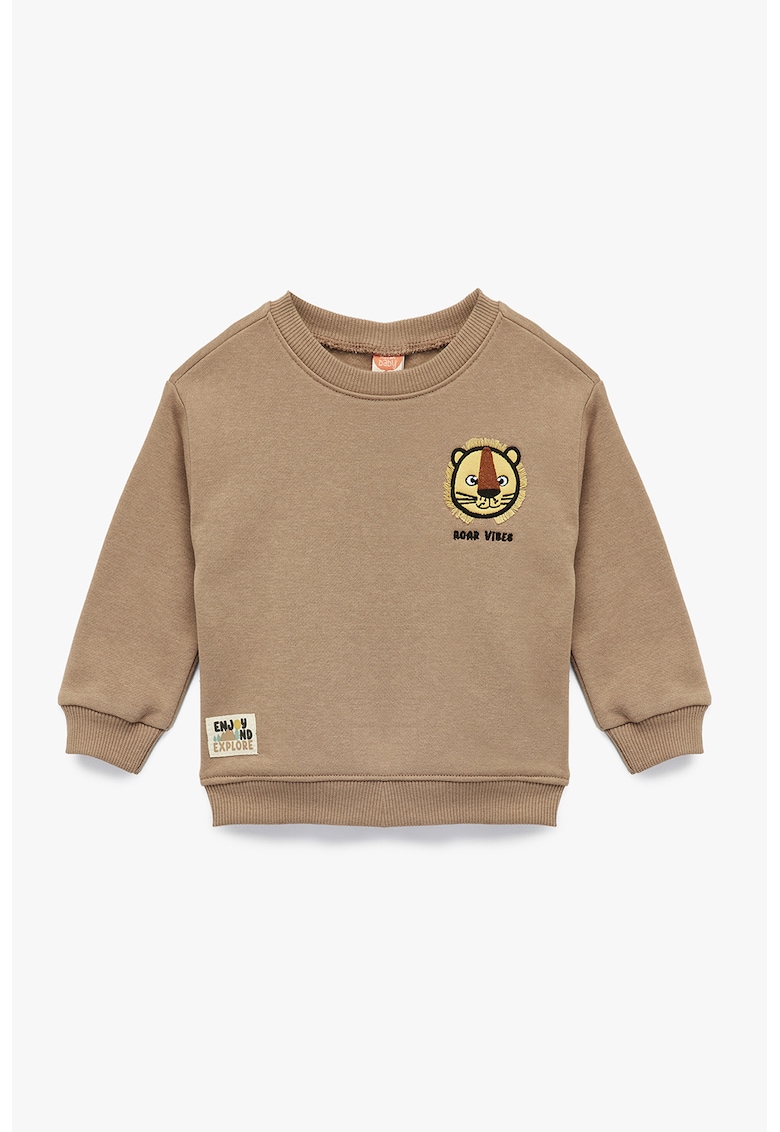 Bluza de trening cu aplicatie grafica pe partea din fata