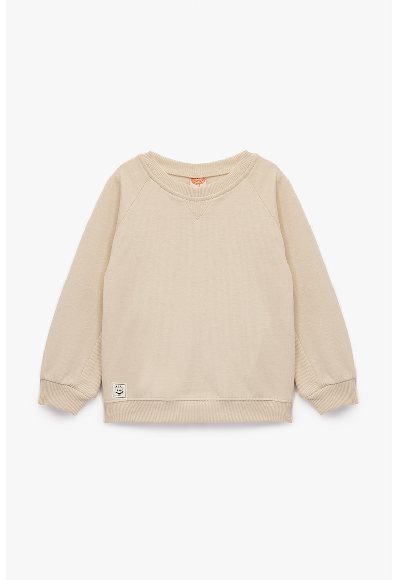 Bluza de trening cu maneci raglan - Maro camel