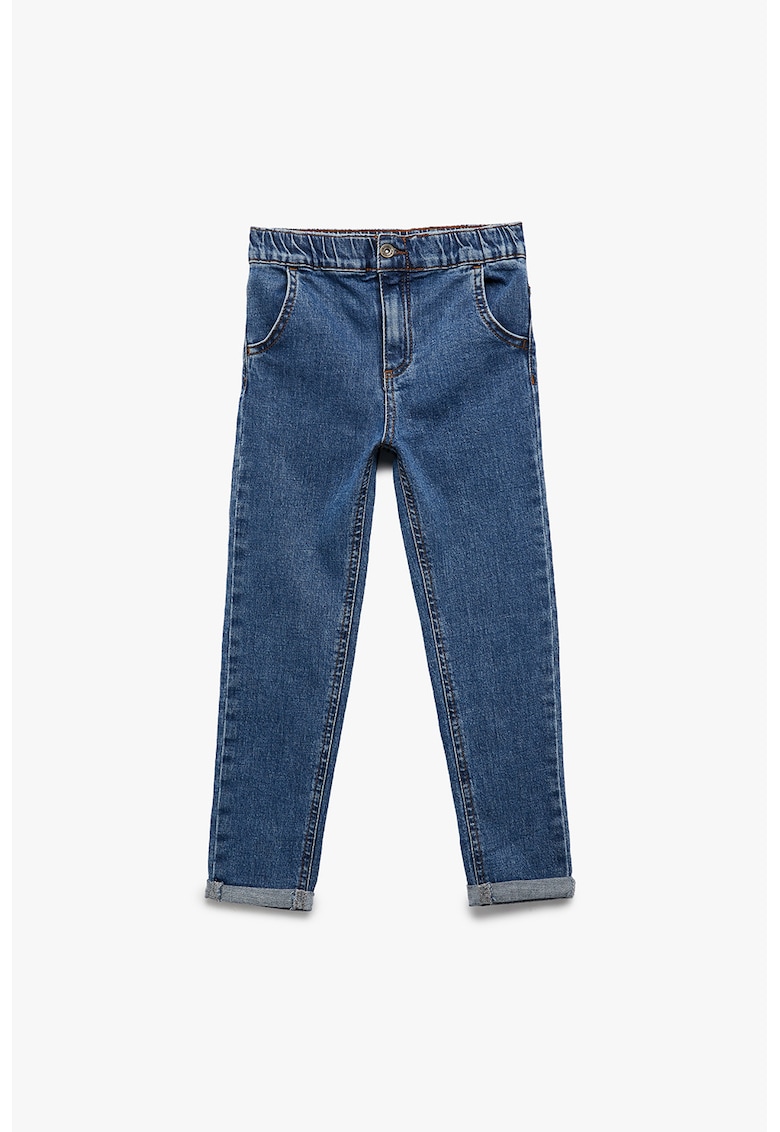 Blugi relaxed-fit cu buzunare - Albastru inchis