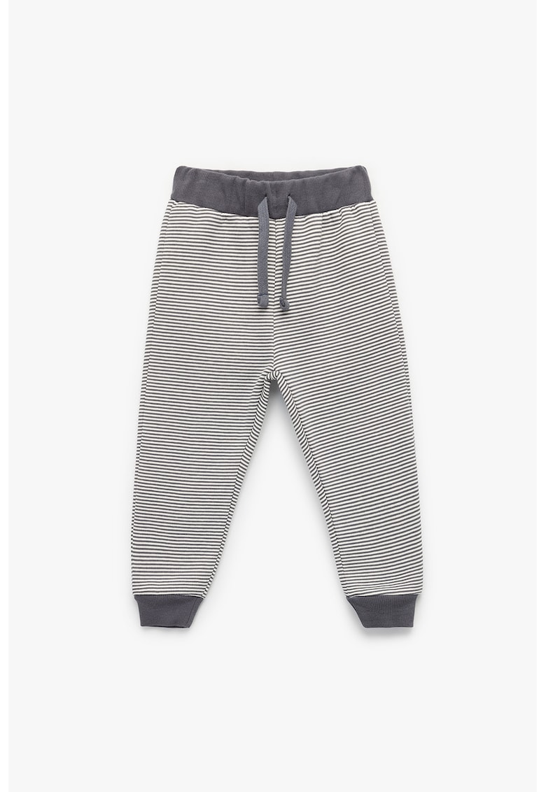 Pantaloni din amestec de bumbac cu dungi