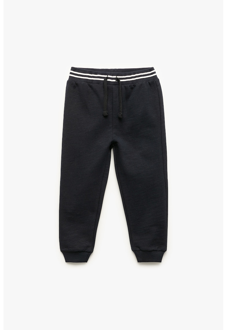 Pantaloni de trening cu talie ajustabila si model uni