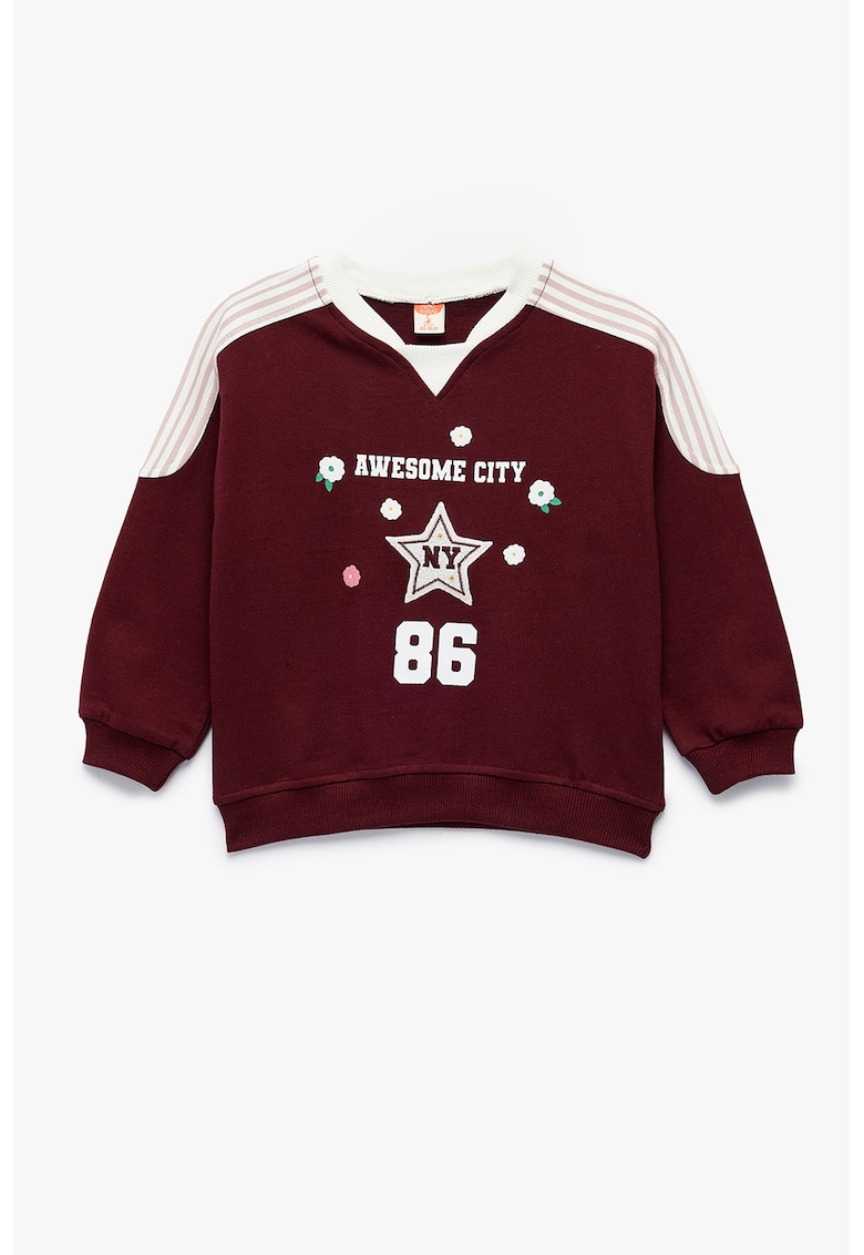 Pulover tricotat cu imprimeu grafic