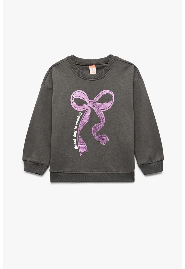 Bluza regular-fit din bumbac - Violet/Gri antracit