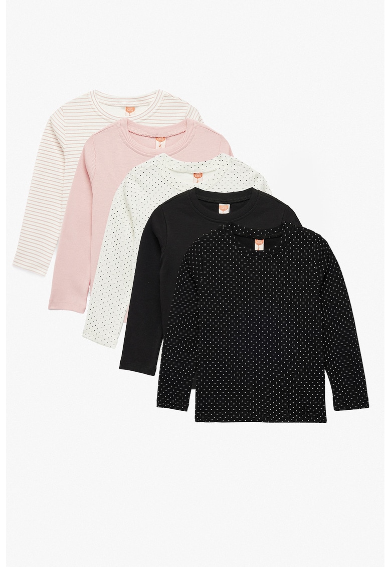 Set de bluza cu decolteu la baza gatului - 5 piese