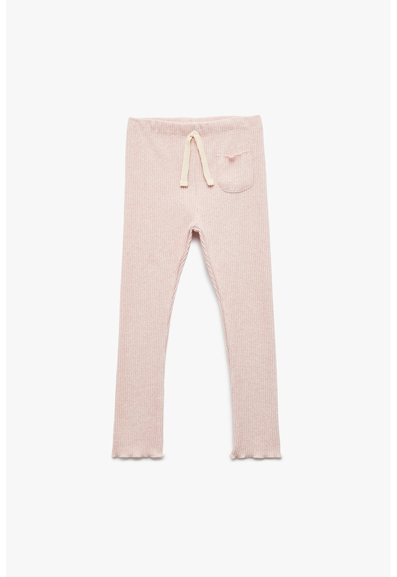 Pantaloni din amestec de bumbac cu talie elastica