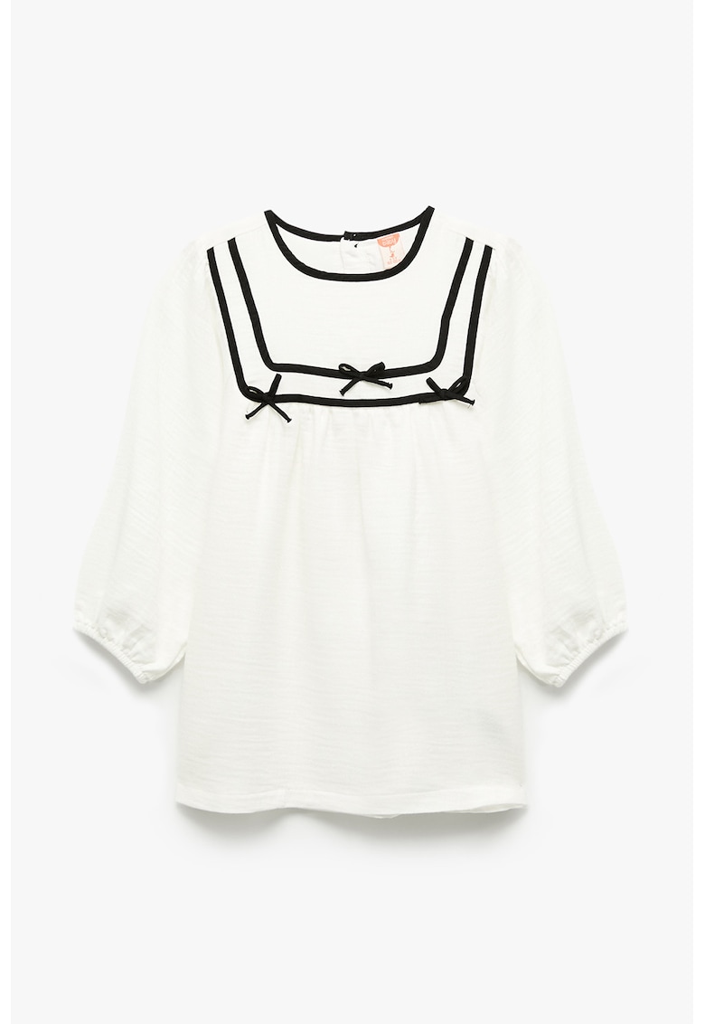 Rochie din bumbac cu maneci lungi Rochie din bumbac cu maneci lungi