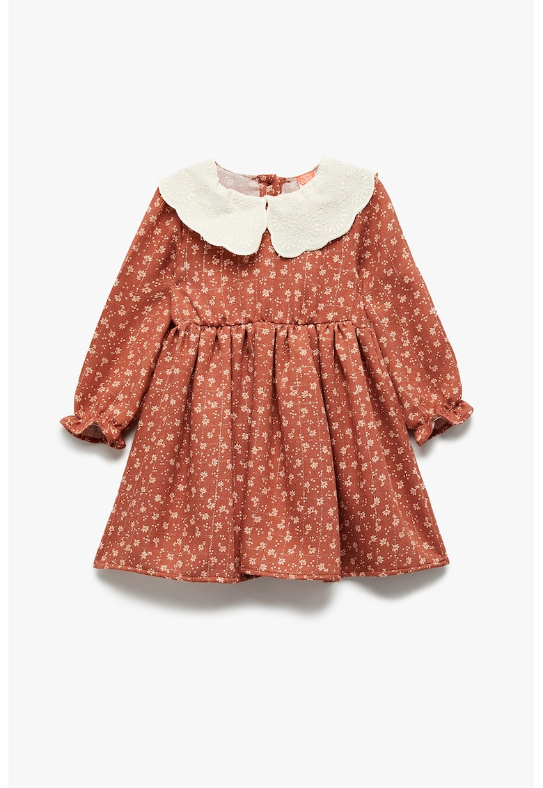 Rochie cu maneci lungi si decolteu Peter Pan