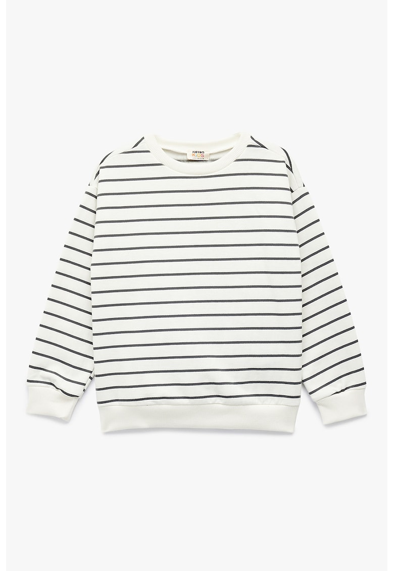 Bluza de trening din amestec de bumbac cu model in dungi