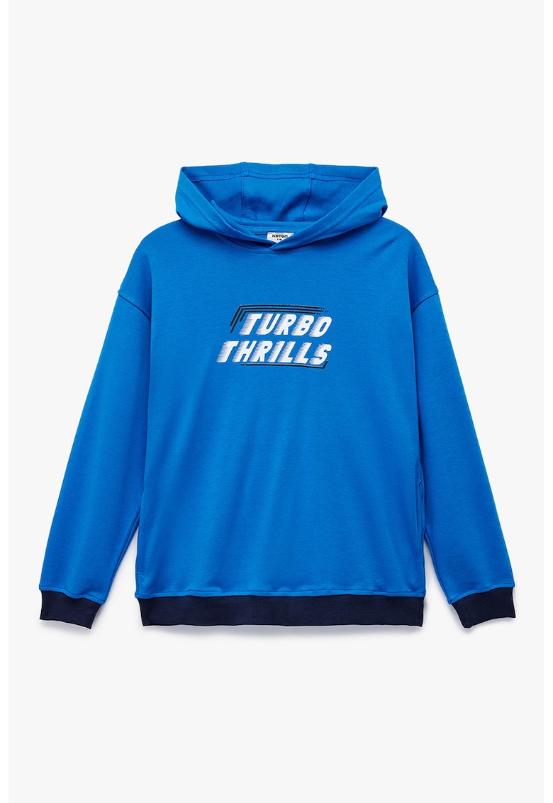 Hanorac supradimensionat cu imprimeu text