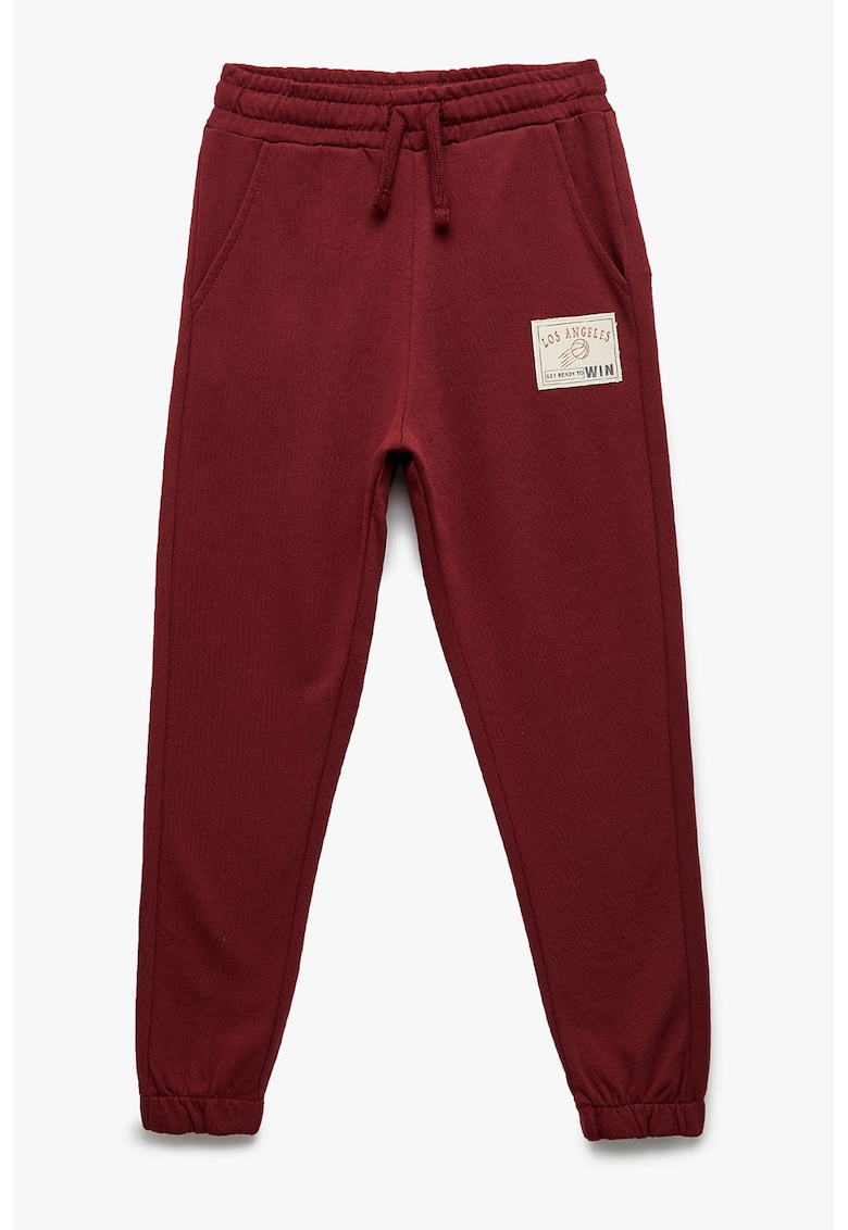 Pantaloni de trening din bumbac cu talie ajustabila