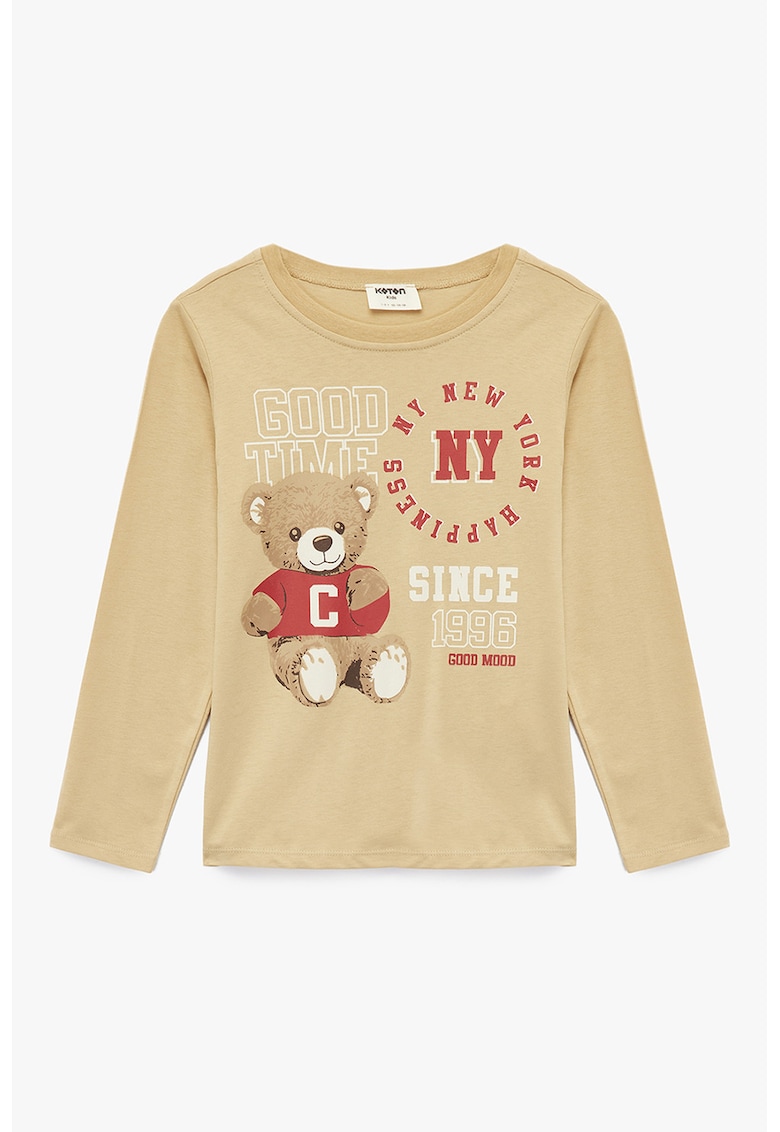 Bluza cu imprimeu grafic - Rosu/Portocaliu pal