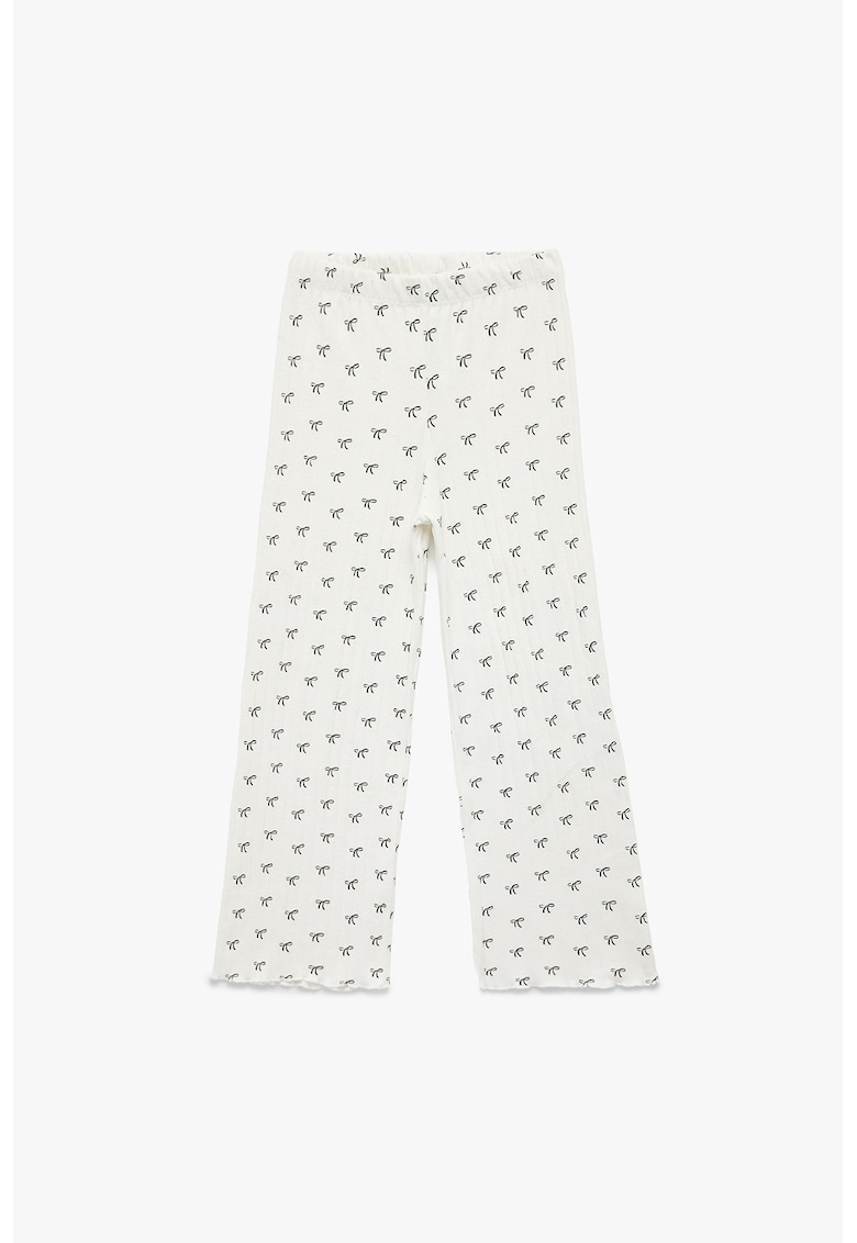 Pantaloni cu funda - Negru/Alb murdar