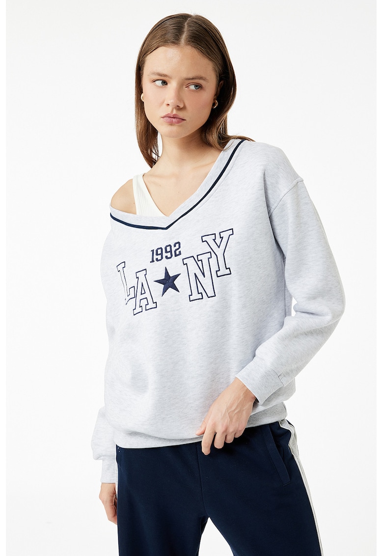 Bluza supradimensionata de trening cu maneci cazute