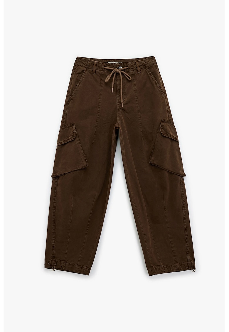 Pantaloni cargo relaxed fit - Maro inchis