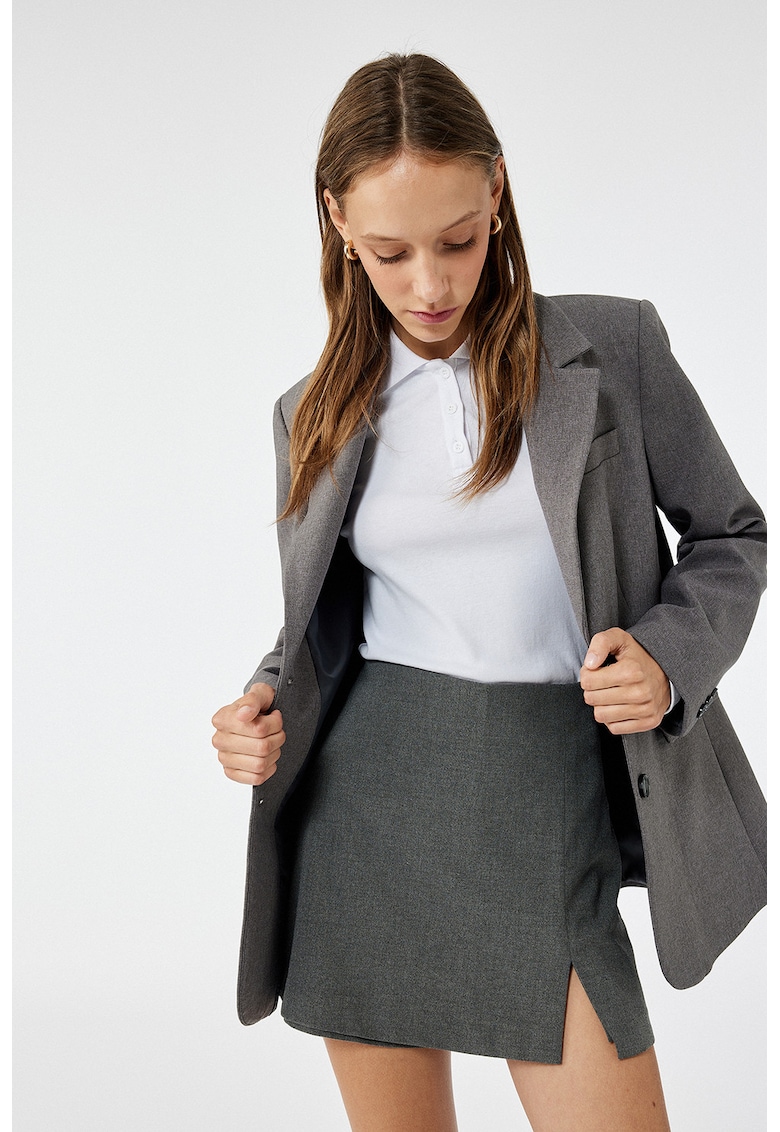 Fusta-pantalon scurta cu slit lateral