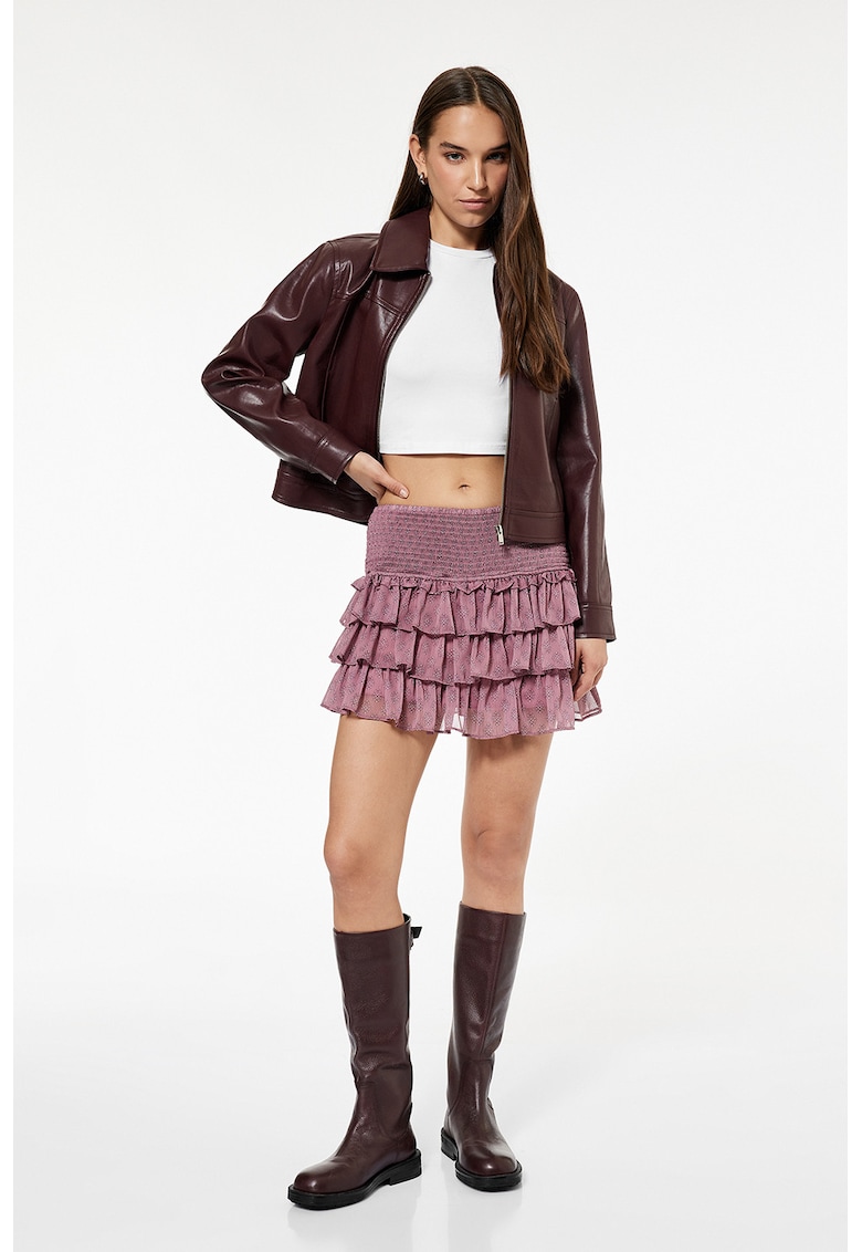 Fusta mini cu volane Fusta mini cu volane