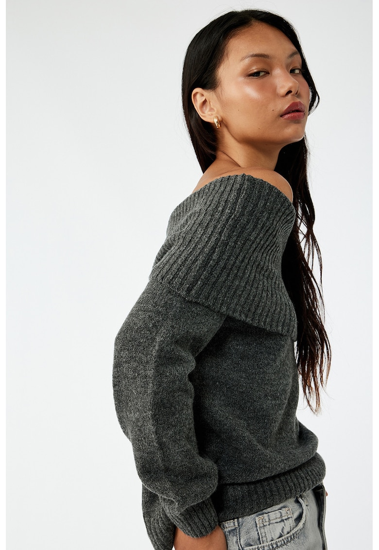 Pulover regular-fit cu decolteu pe umeri Pulover regular-fit cu decolteu pe umeri