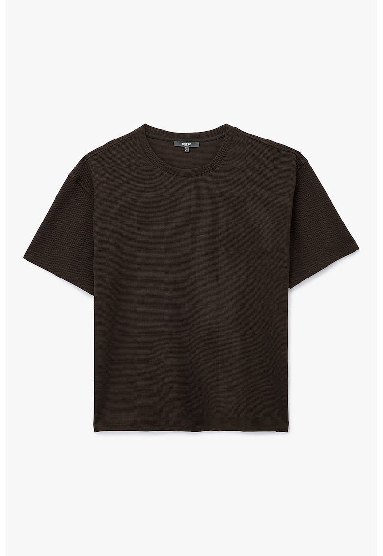 Tricou din bumbac cu model uni