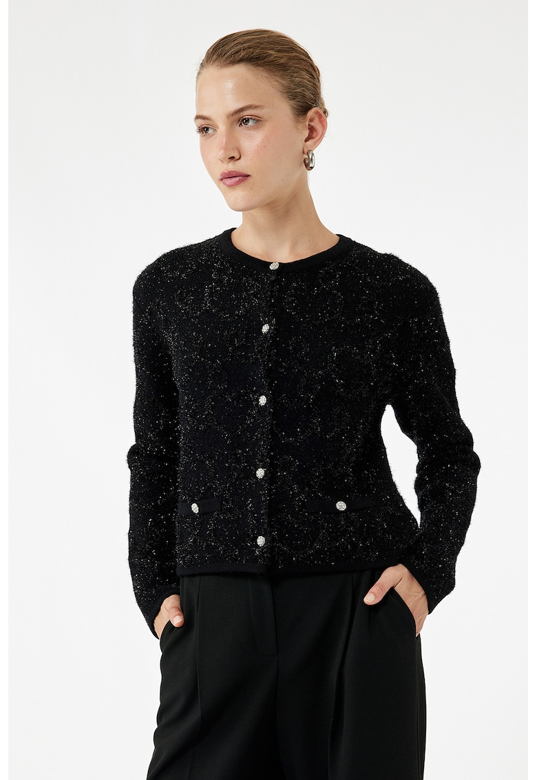 Cardigan cu aspect stralucitor