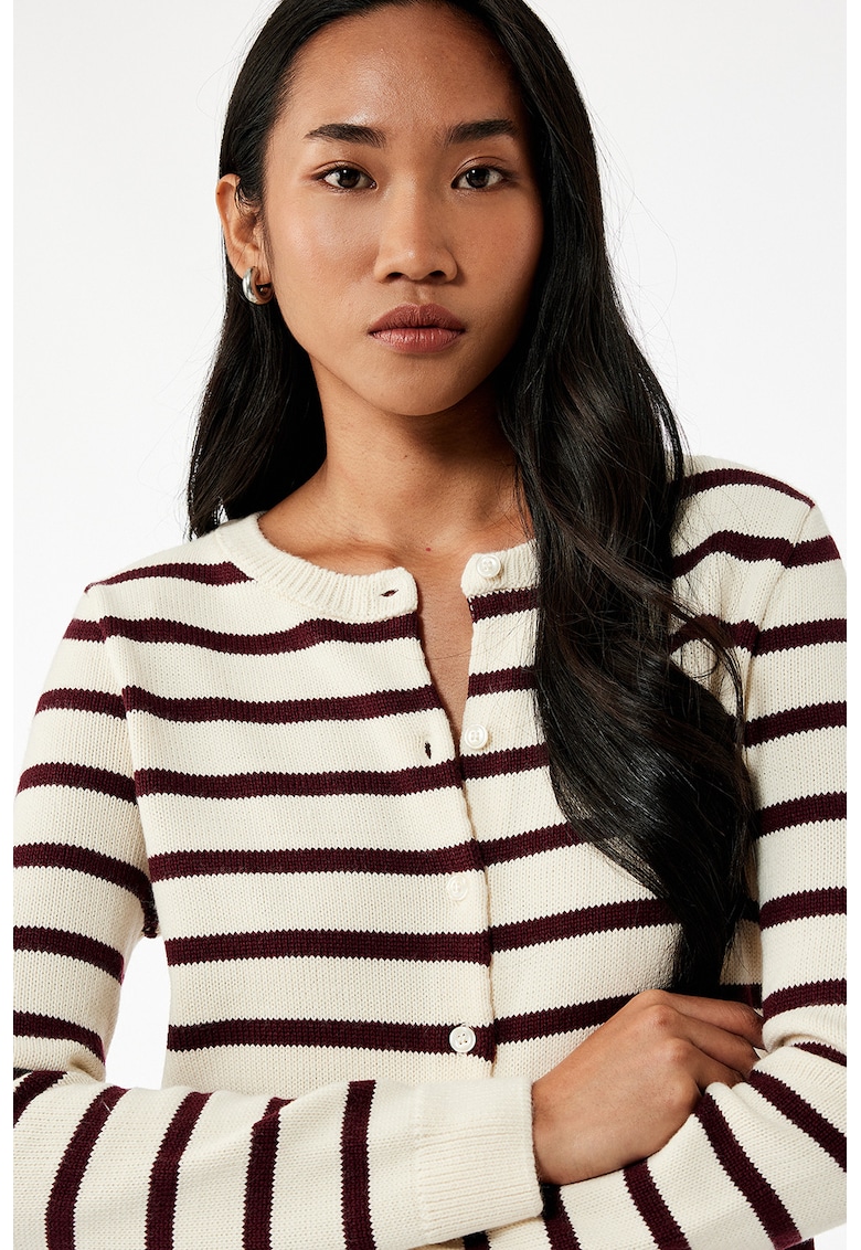 Pulover slim fit cu dungi