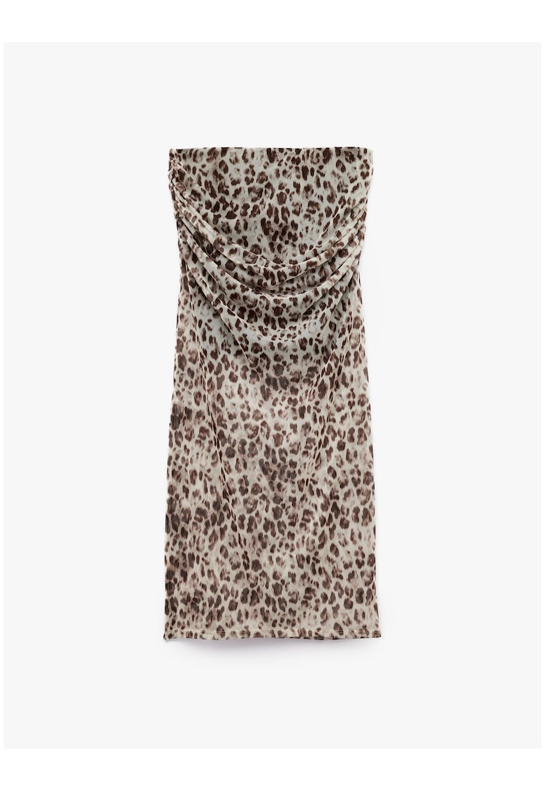 Fusta cambrata cu animal print