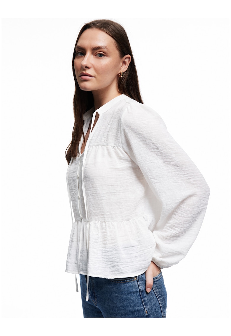 Bluza texturata cu peplum