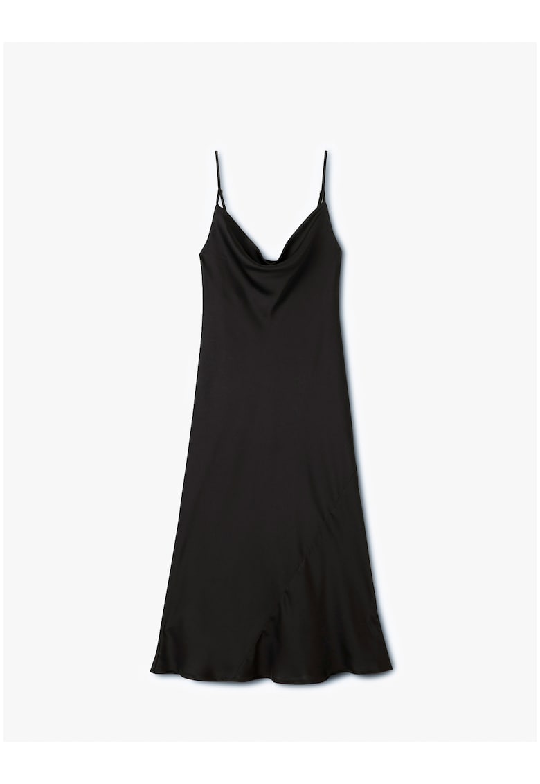 Rochie de satin cu decolteu drapat