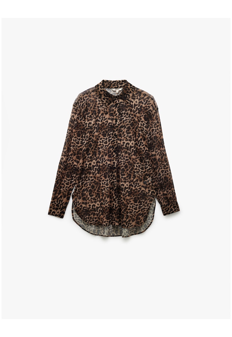 Camasa supradimensionata de plaja cu animal print