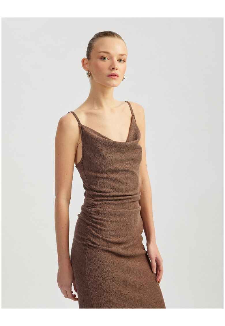 Rochie midi cu pliuri