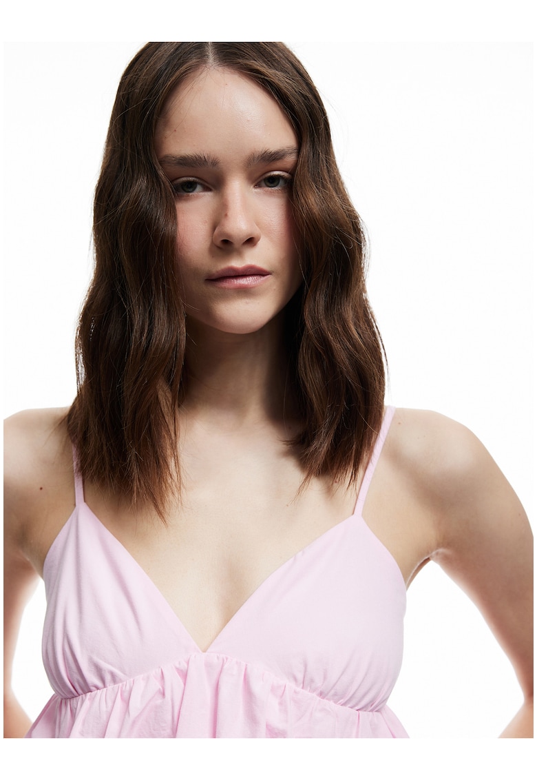 Top crop cu decolteu in V