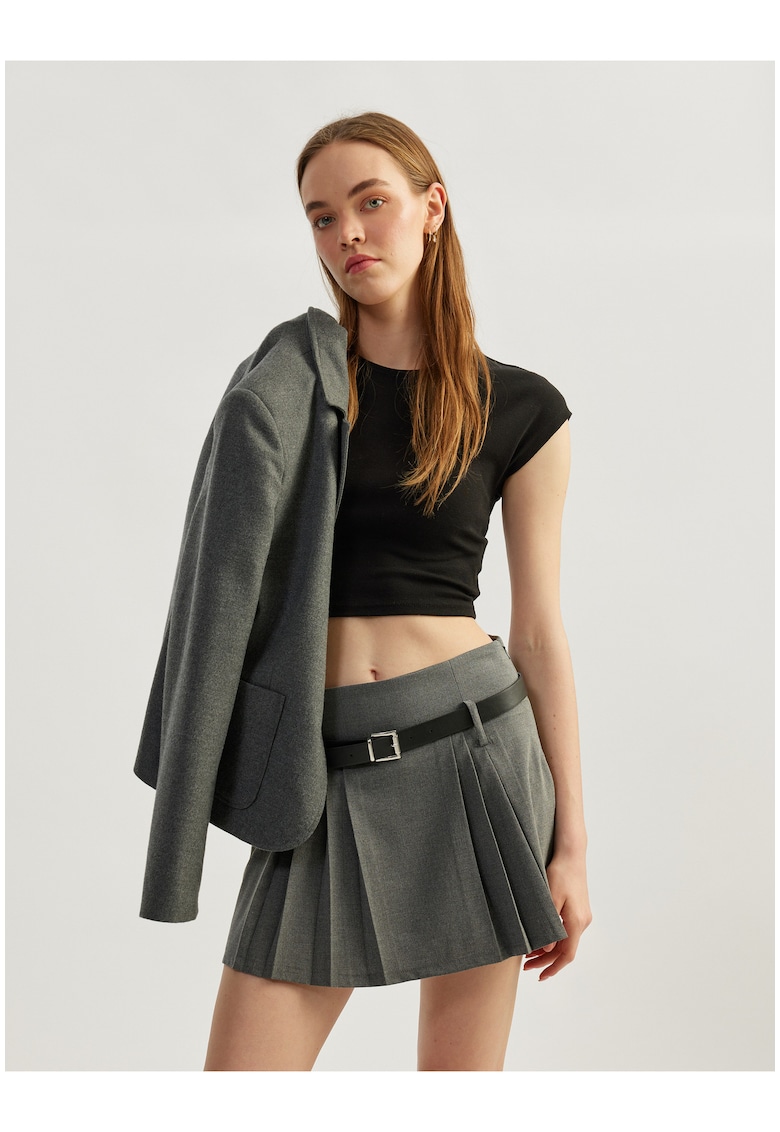 Fusta-pantalon cu pliuri inversate